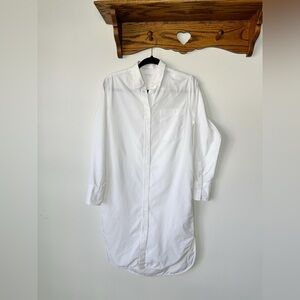 Everlane White Button Down Shirt Dress Size 2